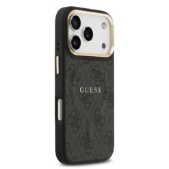 GUESS Калъф за iPhone 17 Pro Max, PU Leather 4G Gold Frame MagSafe