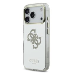 GUESS Калъф за iPhone 17 Pro, PC/TPU Mirror 4G Glitter Logo MagSafe