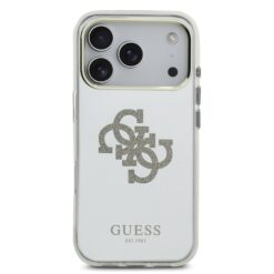 GUESS Калъф за iPhone 17 Pro, PC/TPU Mirror 4G Glitter Logo MagSafe