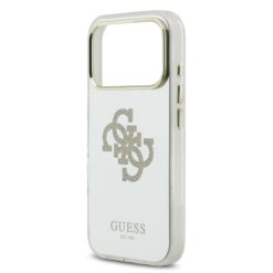 GUESS Калъф за iPhone 17 Pro, PC/TPU Mirror 4G Glitter Logo MagSafe
