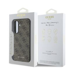 GUESS Калъф за Samsung A56 5G, 4G Charms, кафяв