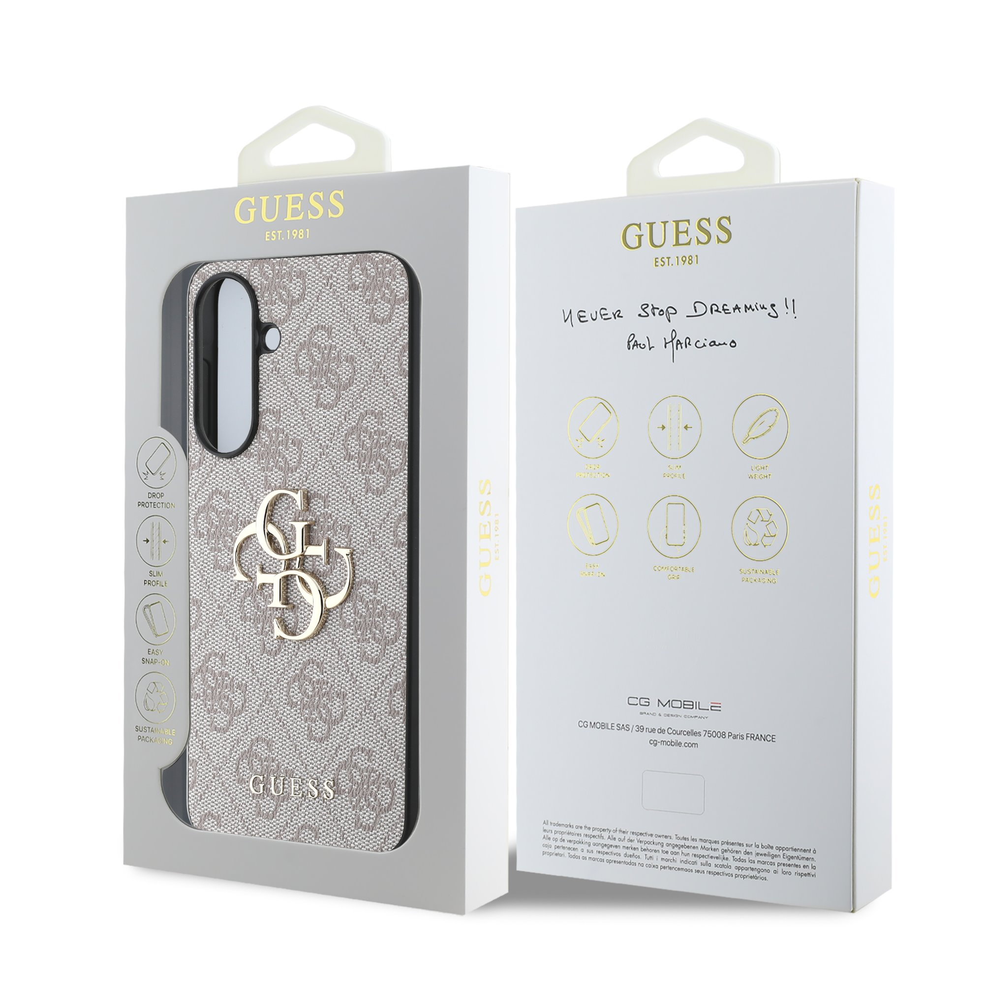 GUESS Калъф за Samsung A56, PU 4G Metal Logo