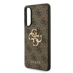 GUESS Калъф Samsung S25 Edge, 4G Metal Logo, кафяв –