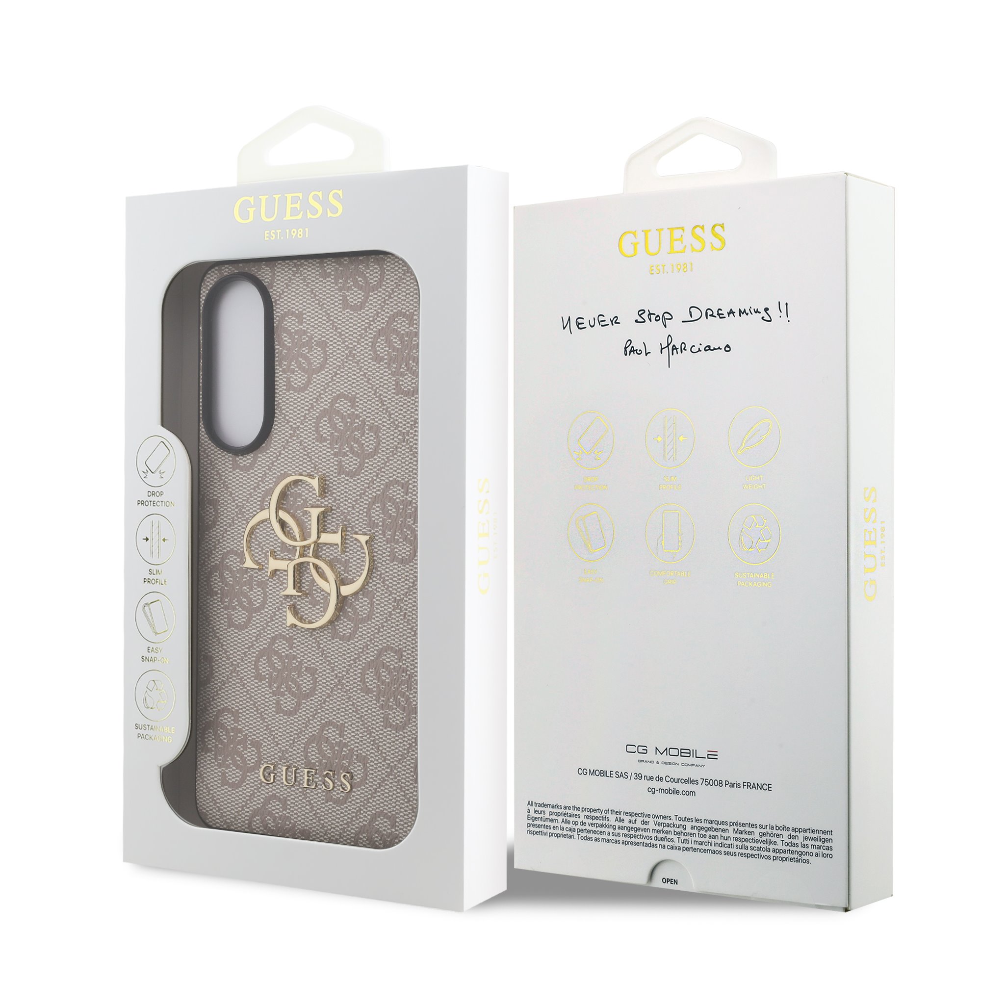 GUESS Калъф за Samsung S25 Edge, PU 4G Metal Logo