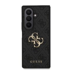 GUESS Калъф за Samsung Z Fold 7, PU 4G Metal Logo, черен
