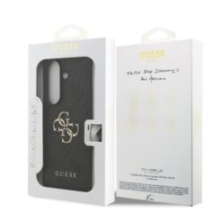 GUESS Калъф за Samsung Z Fold 7, PU 4G Metal Logo, черен