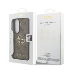 GUESS Калъф за Samsung Z Fold 7, PU 4G Metal Logo, кафяв