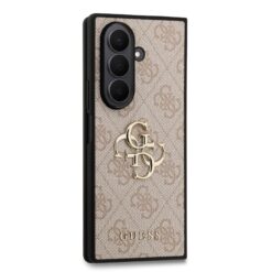 GUESS Калъф за Samsung Z Fold 7, PU 4G Metal Logo, розов