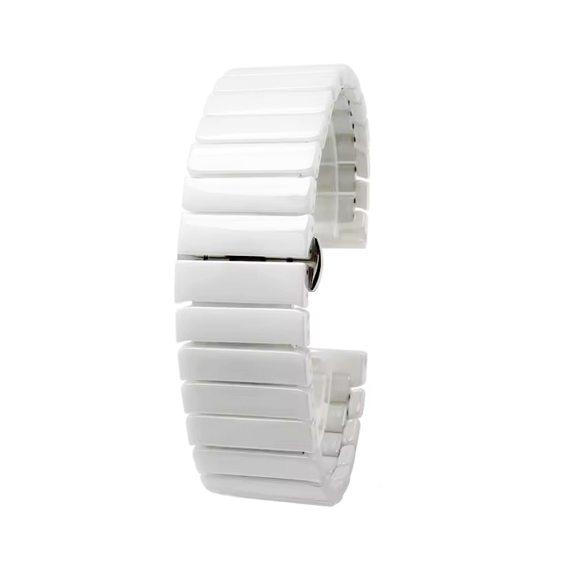 Каишка за Smart Watch 20мм, Ceramic Strap Slim, керамична /бяла/