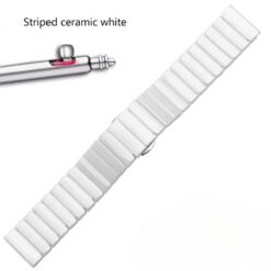 Каишка за Smart Watch 20мм, Ceramic Strap Slim, керамична /бяла/