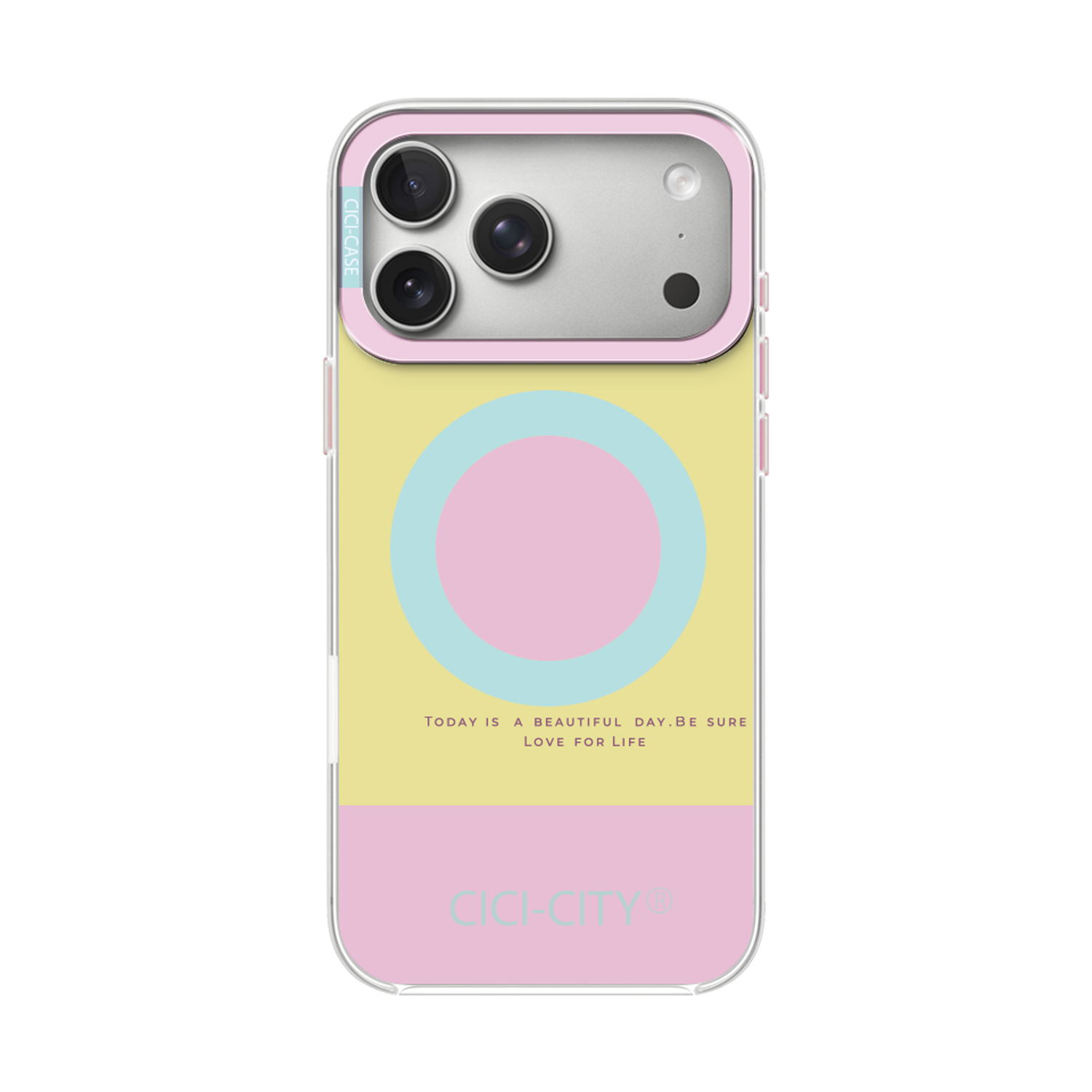 Калъф CiCi Candy Pastel MagSafe iPhone 17 Pro /жълто-розов/