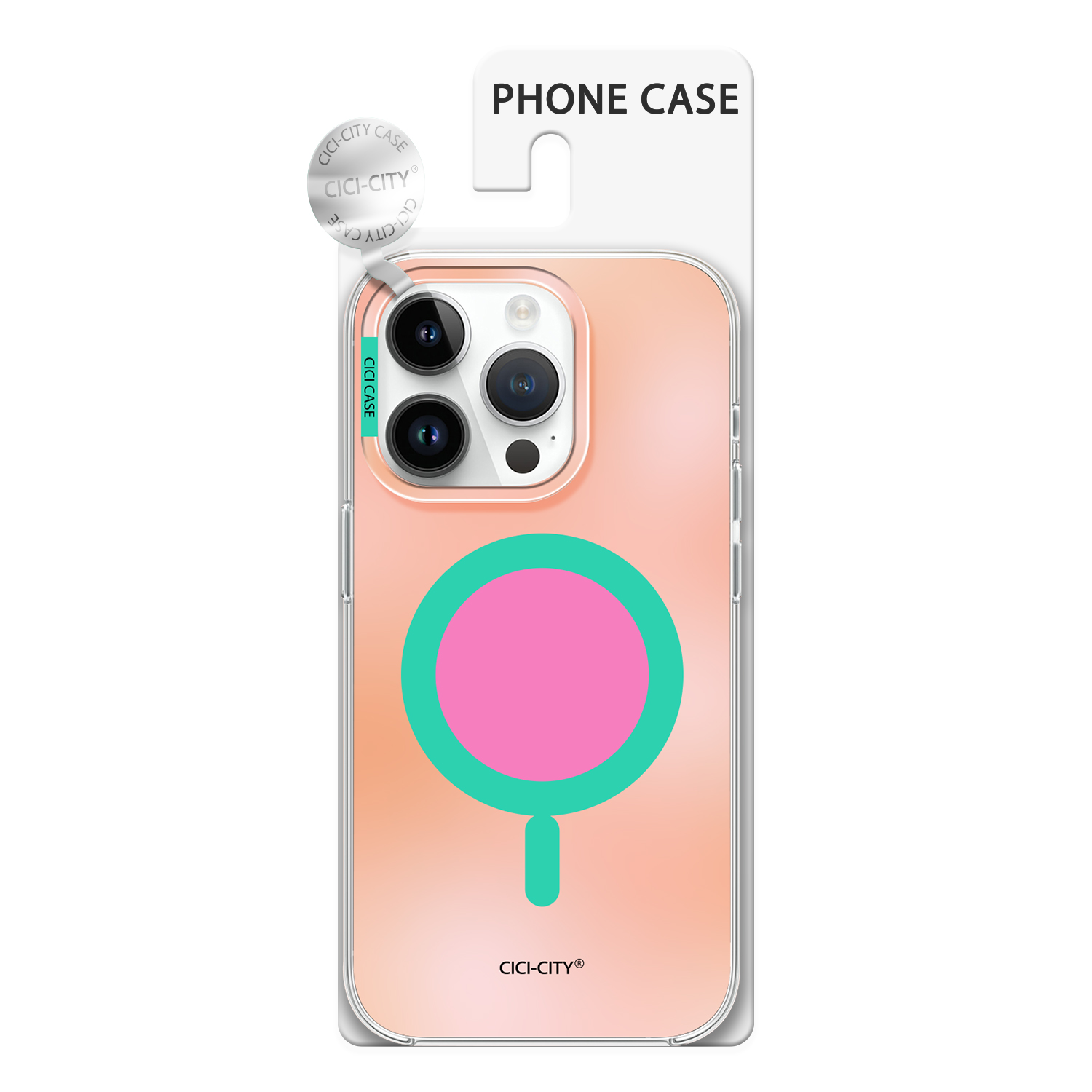 Калъф CiCi Macaron Glow MagSafe iPhone 16 /неоново розово/