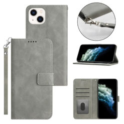 Калъф Exclusive Wallet Honor 400 Lite 5G /сив/