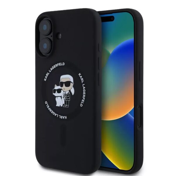 Karl Lagerfeld Калъф Apple iPhone 17 Air, Liquid Silicone K/C MagSafe /черен/ – KLHMP17MSCMKCRHK