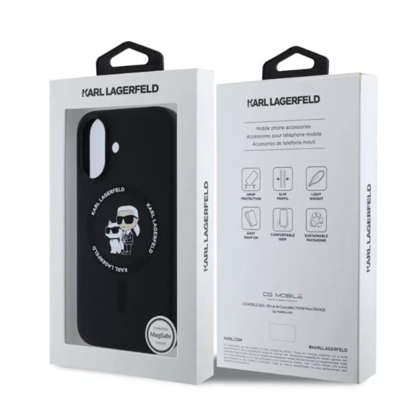 Karl Lagerfeld Калъф Apple iPhone 17 Air, Liquid Silicone K/C MagSafe /черен/ – KLHMP17MSCMKCRHK