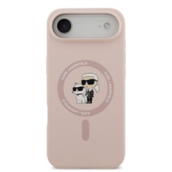 Karl Lagerfeld Калъф за iPhone 17 Air, Liquid Silicone K/C MagSafe /розов/ – KLHMP17MSCMKCRHP
