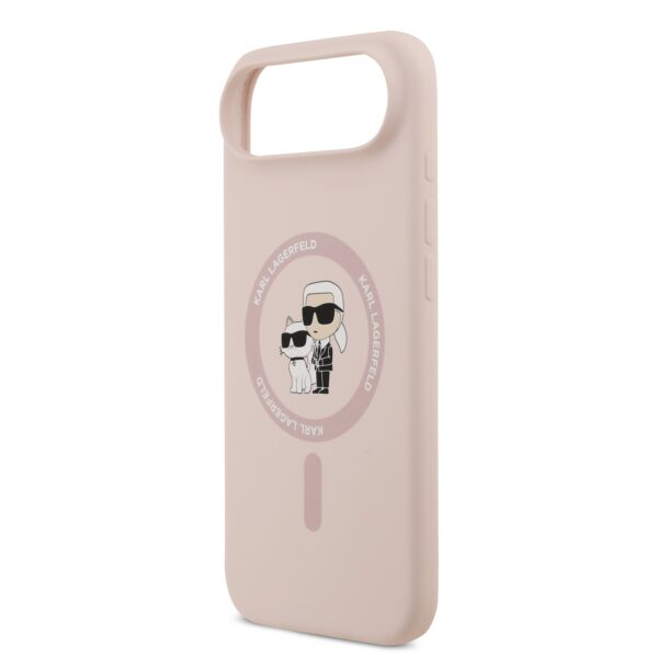 Karl Lagerfeld Калъф за iPhone 17 Air, Liquid Silicone K/C MagSafe /розов/ – KLHMP17MSCMKCRHP