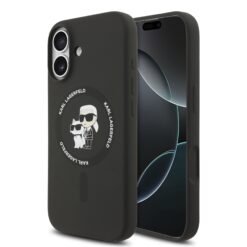Karl Lagerfeld Калъф за iPhone 17, Liquid Silicone K/C MagSafe /черен/ – KLHMP17SSCMKCRHK
