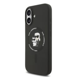 Karl Lagerfeld Калъф за iPhone 17, Liquid Silicone K/C MagSafe /черен/ – KLHMP17SSCMKCRHK