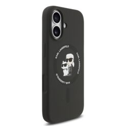 Karl Lagerfeld Калъф за iPhone 17, Liquid Silicone K/C MagSafe /черен/ – KLHMP17SSCMKCRHK