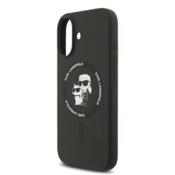 Karl Lagerfeld Калъф за iPhone 17, Liquid Silicone K/C MagSafe /черен/ – KLHMP17SSCMKCRHK