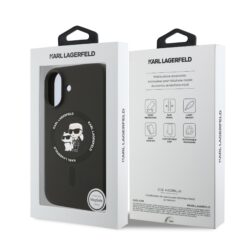 Karl Lagerfeld Калъф за iPhone 17, Liquid Silicone K/C MagSafe /черен/ – KLHMP17SSCMKCRHK