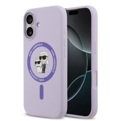 Karl Lagerfeld Калъф за iPhone 17, Liquid Silicone K/C MagSafe /лилав/ – KLHMP17SSCMKCRHU
