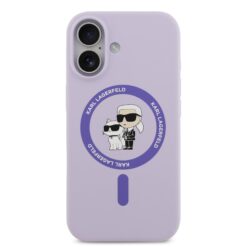 Karl Lagerfeld Калъф за iPhone 17, Liquid Silicone K/C MagSafe /лилав/ – KLHMP17SSCMKCRHU
