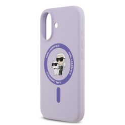 Karl Lagerfeld Калъф за iPhone 17, Liquid Silicone K/C MagSafe /лилав/ – KLHMP17SSCMKCRHU