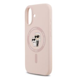 Karl Lagerfeld Калъф за iPhone 17, Liquid Silicone K/C MagSafe /розов/ – KLHMP17SSCMKCRHP
