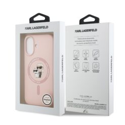 Karl Lagerfeld Калъф за iPhone 17, Liquid Silicone K/C MagSafe /розов/ – KLHMP17SSCMKCRHP