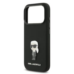 Karl Lagerfeld Калъф за iPhone 17 Pro, Liquid Silicone K/C MagSafe /черен/ – KLHCP17LSMHKNPK