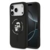 Karl Lagerfeld Калъф заiPhone 17 Pro, Liquid Silicone K/C MagSafe /черен/ – KLHMP17LSCMKCRHK