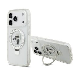 Karl Lagerfeld за Apple iPhone 17 Pro Max, Ringstand K/C MagSafe /бял/ – KLHMP17XHMRSKCH