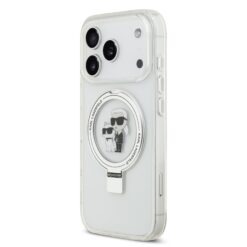 Karl Lagerfeld за Apple iPhone 17 Pro Max, Ringstand K/C MagSafe /бял/ – KLHMP17XHMRSKCH