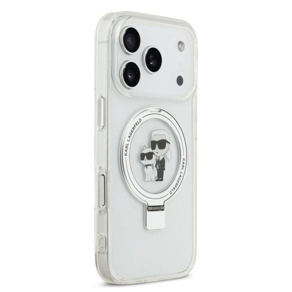 Karl Lagerfeld за Apple iPhone 17 Pro Max, Ringstand K/C MagSafe /бял/ – KLHMP17XHMRSKCH