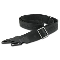 Karl Lagerfeld Калъф Apple iPhone 17 Pro Max, Saffiano Metal K/C + Crossbody Strap /черен/ – KLHCP17XSAKCPBK