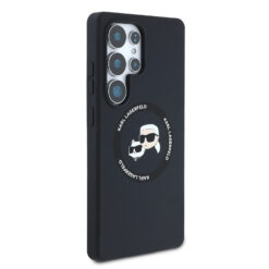 Karl Lagerfeld Калъф Samsung S25 Ultra, Liquid Silicone K&CH Heads MagSafe // – KLHMS25LSKCHTCK