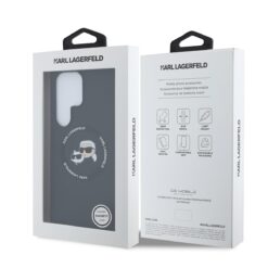 Karl Lagerfeld Калъф Samsung S25 Ultra, Liquid Silicone K&CH Heads MagSafe // – KLHMS25LSKCHTCK