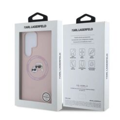Karl Lagerfeld Калъф Samsung S25 Ultra, Liquid Silicone K&CH Heads MagSafe  /розов/ – KLHMS25LSKCHTCP
