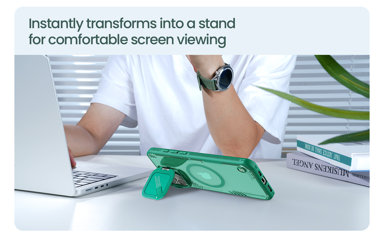 NILLKIN Калъф за iPhone 16 Pro, Iceblade Prop Aramid Magnetic, черен