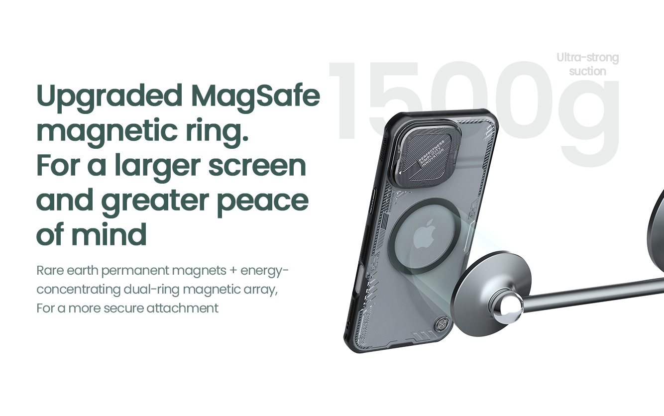 NILLKIN Калъф за iPhone 16 Pro Max, Iceblade Prop Aramid Magnetic, черен