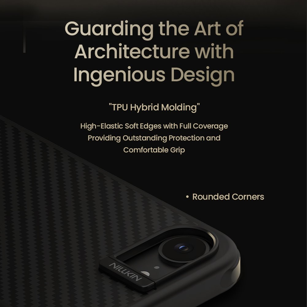 NILLKIN Калъф за iPhone 16e, Synthetic Fiber PRO MagSafe Hard