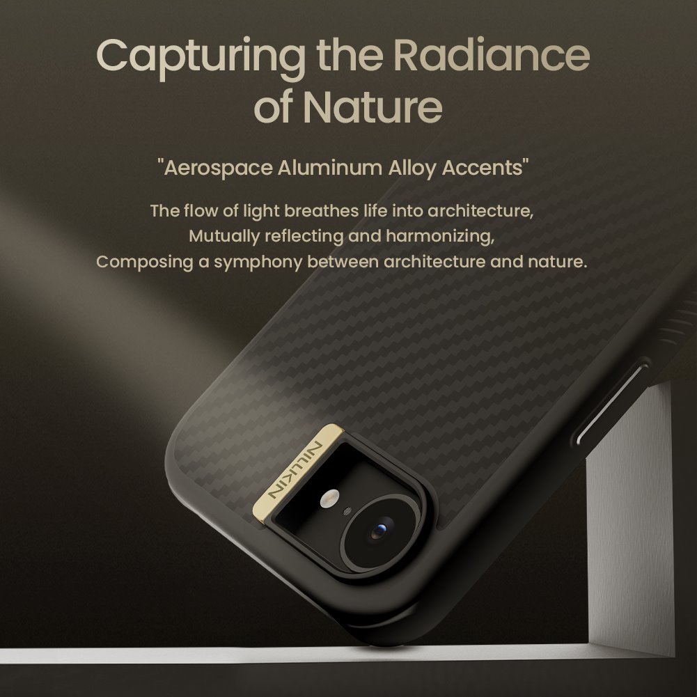 NILLKIN Калъф за iPhone 16e, Synthetic Fiber PRO MagSafe Hard