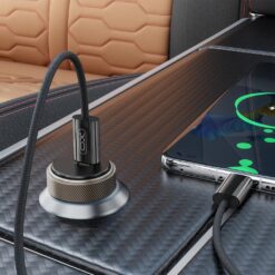 XO Зарядно устройство за автомобил 12V, 30W, 1C, Mini Metal CC70 /черен/