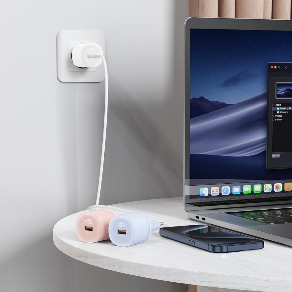 XO Зарядно устройство 220V 18W, USB-A L157 /син/