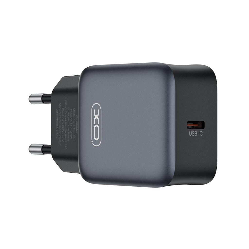 XO Зарядно устройство 220V 30W, USB-C L155