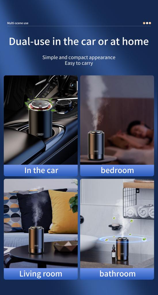 Ароматизатор за автомобил colorful lights + starry sky top CZ022/черен/ XO