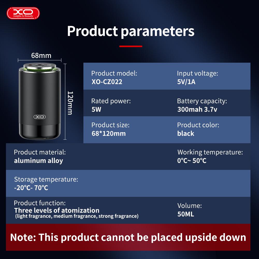 Ароматизатор за автомобил colorful lights + starry sky top CZ022/черен/ XO