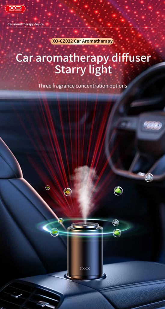 Ароматизатор за автомобил colorful lights + starry sky top CZ022/черен/ XO